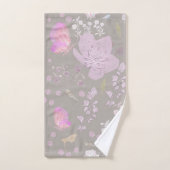 Serviette de bain lavable avec impression de fleur (Serviette à main)