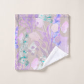 Serviette de bain lavable avec impression de fleur (Gant de toilette)