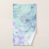 Serviette de bain lavée à impression de fleurs ill (Serviette à main)