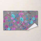Serviette de bain lavée à l'impression de fleurs i (Serviette à main)