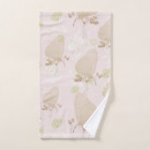 Serviette de bain lavée à l'impression de fleurs i (Serviette à main)