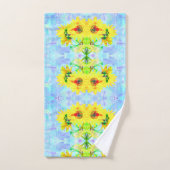 Serviette de bain Lavender Sunflowers (Serviette à main)