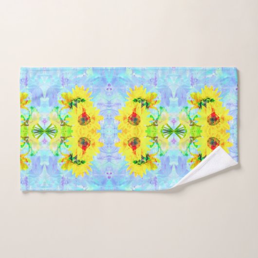 Serviette de bain Lavender Sunflowers (Serviette à main)
