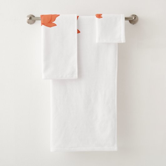 Serviette de bain Lotus - Blanc (En situation)