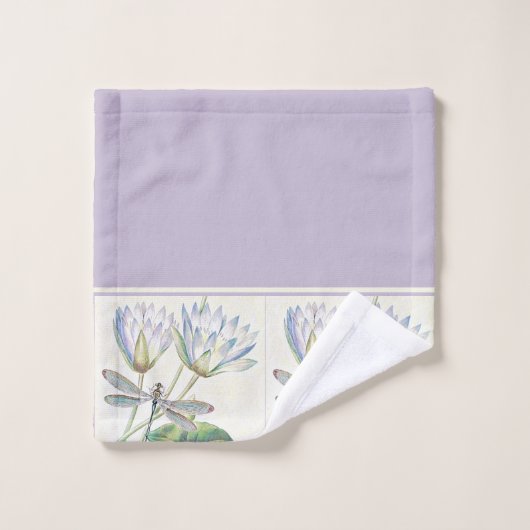 Serviette de bain Lotus et libellules (Gant de toilette)