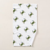 Serviette de bain marine de crabe bleu vert (Serviette à main)