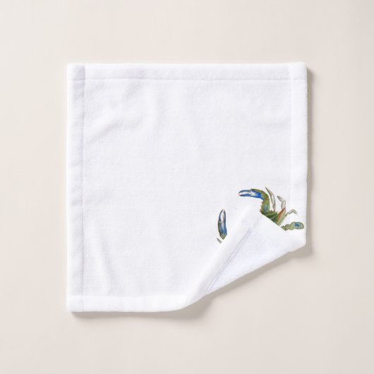 Serviette de bain marine de crabe bleu vert (Gant de toilette)
