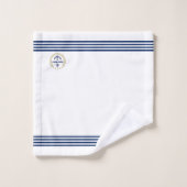 Serviette de bain marine personnalisée avec nom pe (Gant de toilette)
