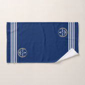 Serviette de bain marine personnalisée avec nom pe (Serviette à main)