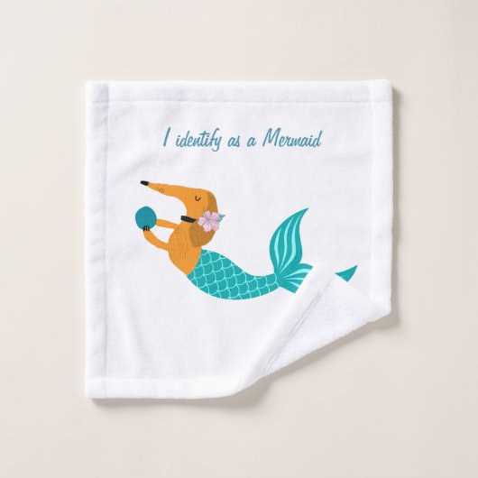 Serviette de bain Mermaid Dachshund (Gant de toilette)