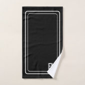 Serviette de bain moderne et élégante en noir et b (Serviette à main)