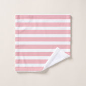 Serviette de bain moderne rose et blanc (Gant de toilette)