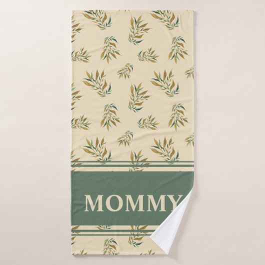 Serviette de bain Mommy esthétique Botanique Or Tw (Serviette de bain)