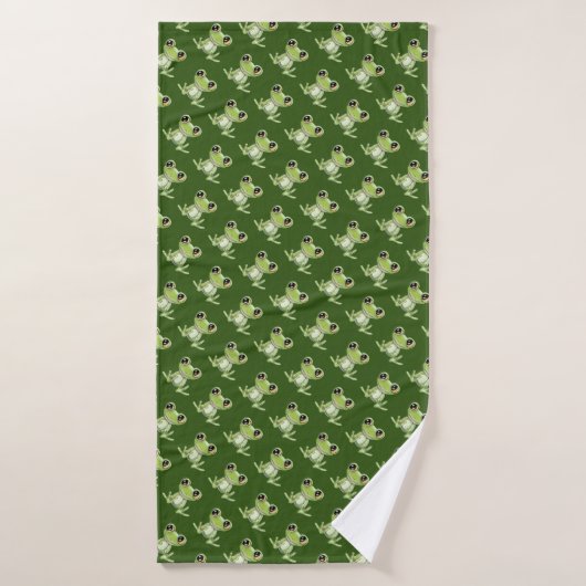 Serviette de bain Mon autre ami la grenouille vert (Serviette de bain)