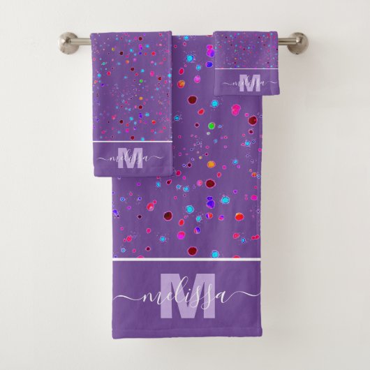 Serviette de bain monogramme personnalisée (En situation)
