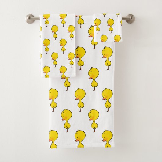 serviette de bain motif canard mignon (En situation)