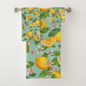 Serviette de bain Motif citron (En situation)