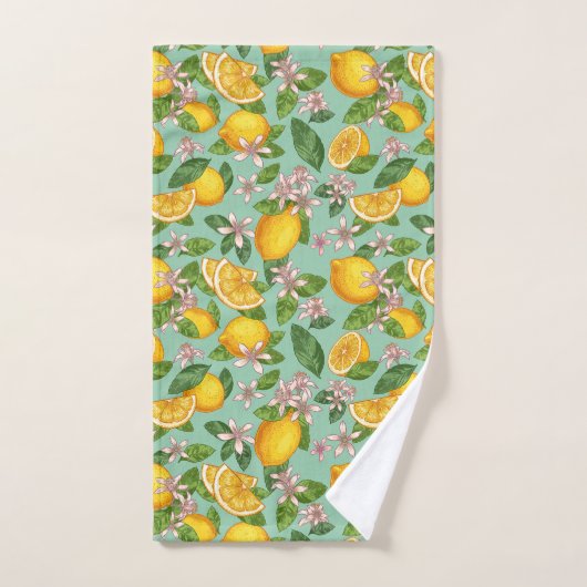 Serviette de bain Motif citron (Serviette à main)