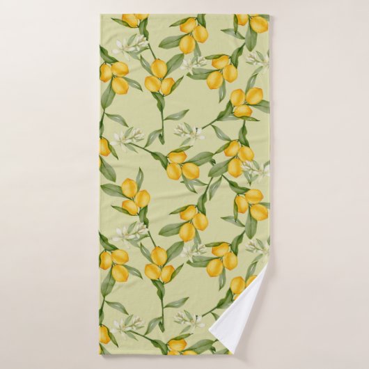 Serviette de bain Motif citron (Serviette de bain)