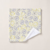 Serviette de bain Motif Citron Doodle (Gant de toilette)