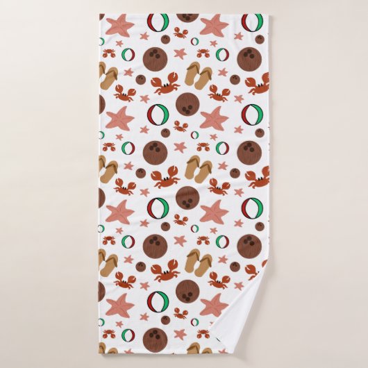 Serviette de bain Motif de plage : Vacances prêt (Serviette de bain)