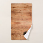 Serviette de bain Motif en bois Moose Silhouette (Serviette à main)