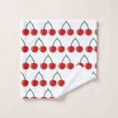 Serviette de bain motif en cerisier rouge mignon (Gant de toilette)