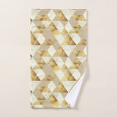 Serviette de bain Motif géométrique Cream & Gold (Serviette à main)