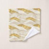 Serviette de bain Motif géométrique Cream & Gold (Gant de toilette)
