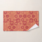 Serviette de bain motif rouge et orange (Serviette à main)