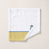 Serviette de bain Nautical Gold et bleu marine Lig (Gant de toilette)