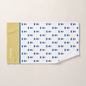 Serviette de bain Nautical Gold et bleu marine Lig (Serviette à main)