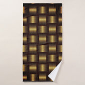 Serviette de bain noire et or (Serviette de bain)