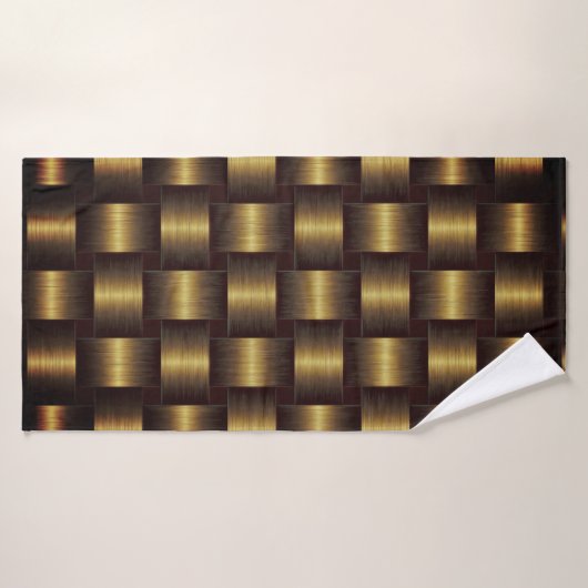 Serviette de bain noire et or (Serviette de bain)