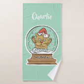 Serviette de bain nommée faite sur commande de (Serviette de bain)