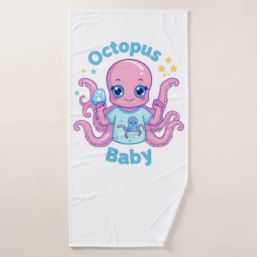 Serviette de bain Octopus Baby  (Serviette de bain)