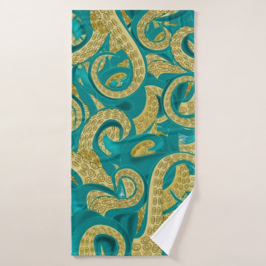 Serviette De Bain Octopus Set Tentacles D'Or (Serviette de bain)