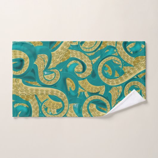 Serviette De Bain Octopus Set Tentacles D'Or (Serviette à main)