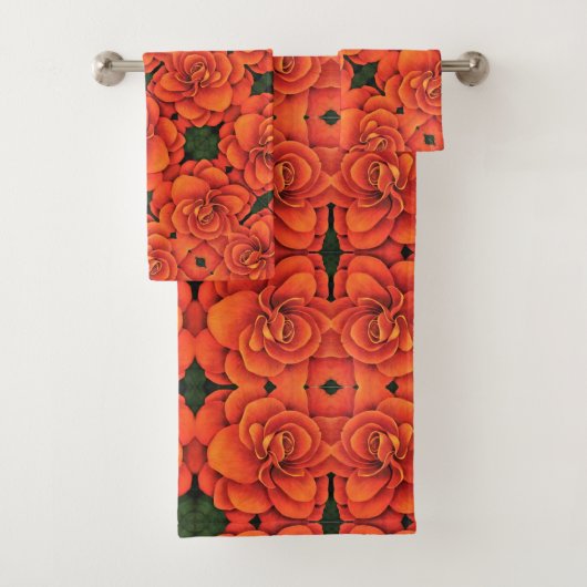 Serviette De Bain Orange Begonia (En situation)