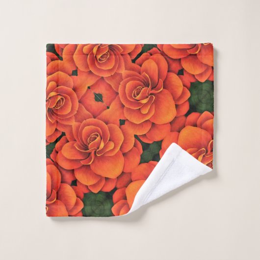 Serviette De Bain Orange Begonia (Gant de toilette)