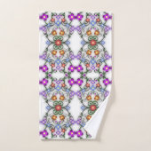 serviette de bain ornementale fleurie (Serviette à main)