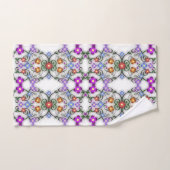 serviette de bain ornementale fleurie (Serviette à main)