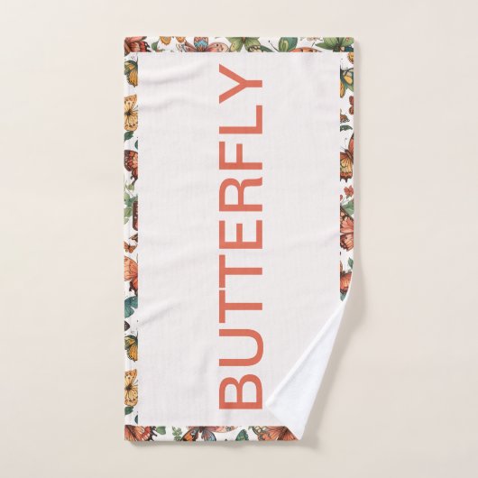 serviette de bain papillon (Serviette à main)