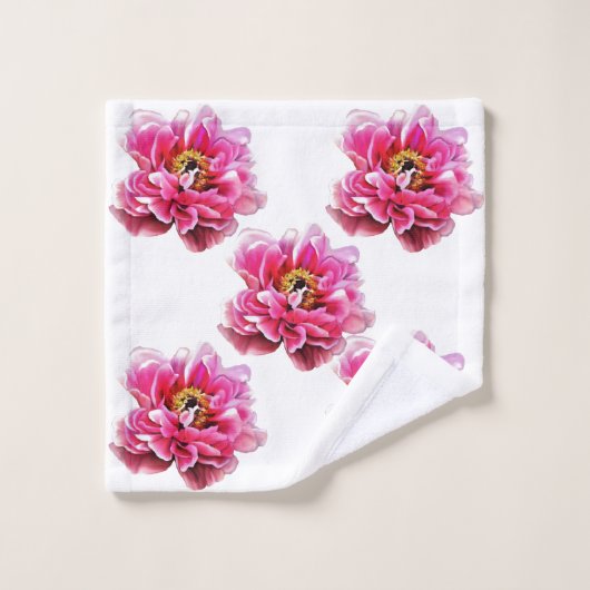 Serviette de bain Peonies roses (Gant de toilette)