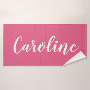 Serviette de bain personnalisée avec nom en écritu