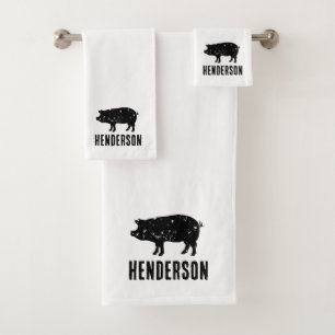 Serviette de bain personnalisée avec silhouette de