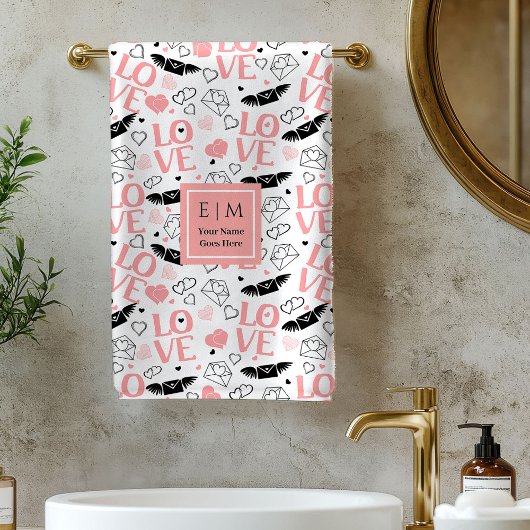 Serviette de bain personnalisée Cadeau d'amour Esq