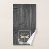 Serviette de bain personnalisée Rustique Dragonfly (Serviette à main)
