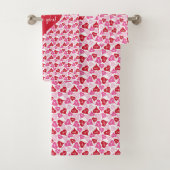 Serviette de bain personnalisée Saint-Valentin Lov (En situation)