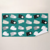 Serviette de bain pliante écossaise (Serviette de bain)